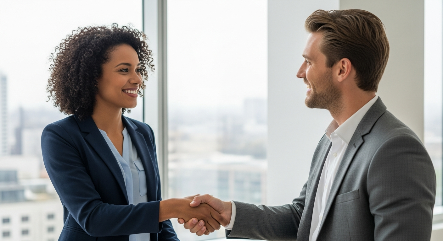 Happy client and vendor partnership